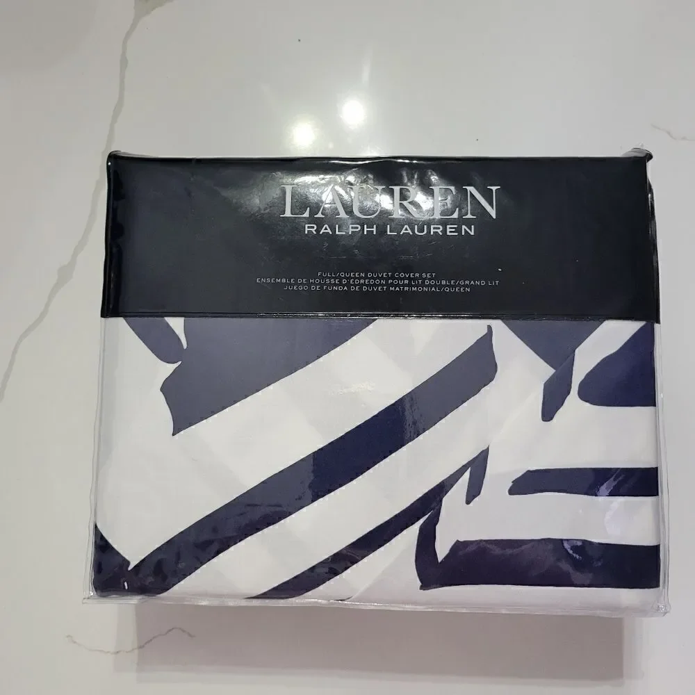 Ralph Lauren 3pc Duvet Cover Set Shelbourne Full/Queen NEW $270